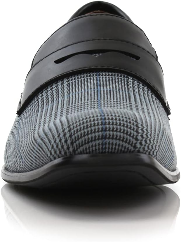 Ferro Aldo Men's Classic Penny Loafers & Slip-On Dress Shoes | Woven, Floral, and Plaid Styles | - Image 3