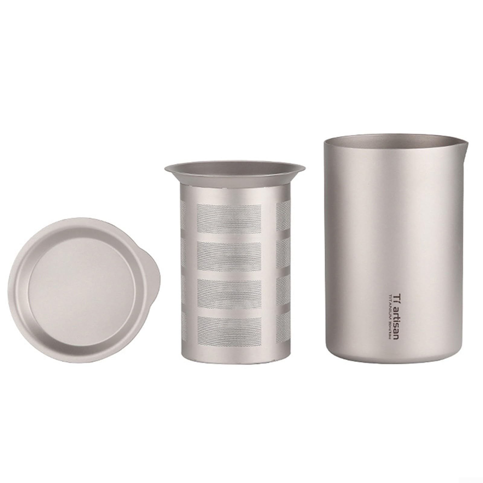 Tasse à thé double couche 350 ml avec couvercle de filtre pour le camping