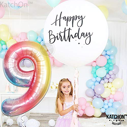 Image of KatchOn Cloud 9 Party Decorations 40 Inch for 9th Birthday Decorations