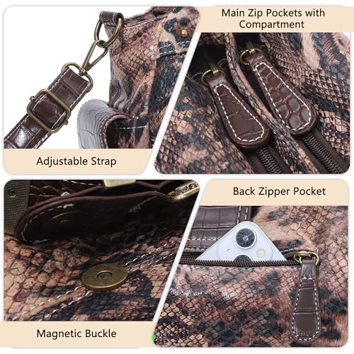 Image of Angel Kiss Hobo Bags for Women Vegan Leather Purses and Handbags Ladies Chic Shoulder Bags Crossbody Purses with Metal Studs