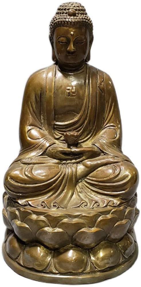 銅仏像 釈迦像 茶卓 坐仏 装飾品 工芸品 美術品 置物 銅 細工 釈迦如来仏仏像 事務デスクトップ机 茶室 茶寵 置物