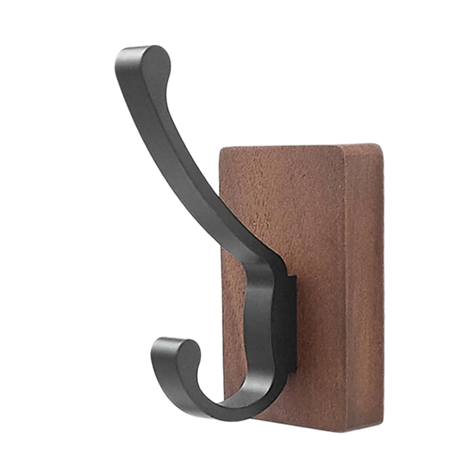 Tsophreniq Multipurpose Walnuts Wood Hook Drillless Adhesive Mount for Bathroom Door Back Hanging Towels Clothes Accessories Compact Walnuts Wood Adhesive Hook