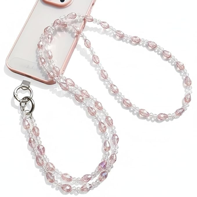 Elegant Pearl Crossbody Phone Lanyard & Wrist Strap Set Beaded Pearl Mobile Chain, Hands-Free Phone Holder Sling with Acrylic Tab, Stylish Fashion Accessory for Women-image-42