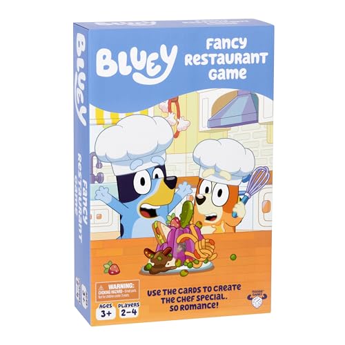 Bluey Fancy Restaurant Game Join and Bingo as They Match Food Cards to Help Dad Prepare a Special Dinner for Mum Serve up Fun While Building Memory and Matching Skills Ages 3+ 24 Players