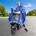 Yeory Motorbike Waterproof Rain Cape Coat Electric Mobility Scooter Motorcycle Raincoat Rain Poncho Rain Rainwear with Mirror Slots, Reflective Strip for Night Riding