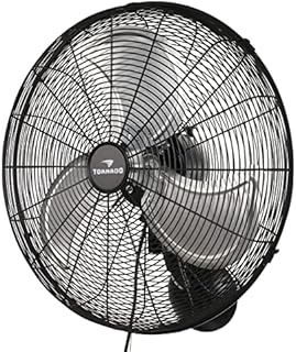 Tornado 20 Inch Pro Series High Velocity Oscillating Wall Mount Fan For Industrial, Commercial, Residential Use 3 Speed 5250 CFM UL Safety Listed