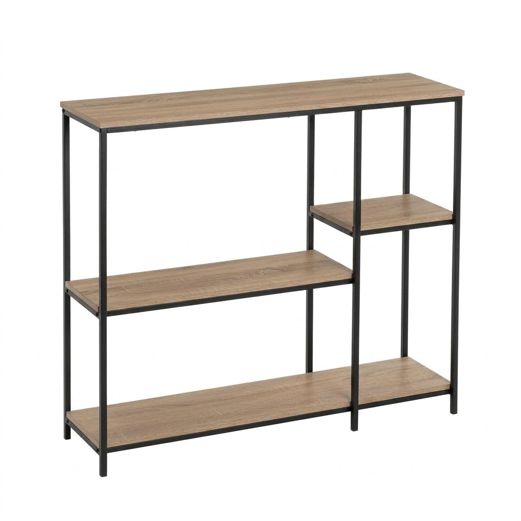 HEMAX Scaffalatura 4 Ripiani Metallo Scaffale Libreria Acciaio