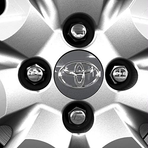 Capuchon central métallique Toyota Yaris gris d'origine pour jante alu 2017-2019