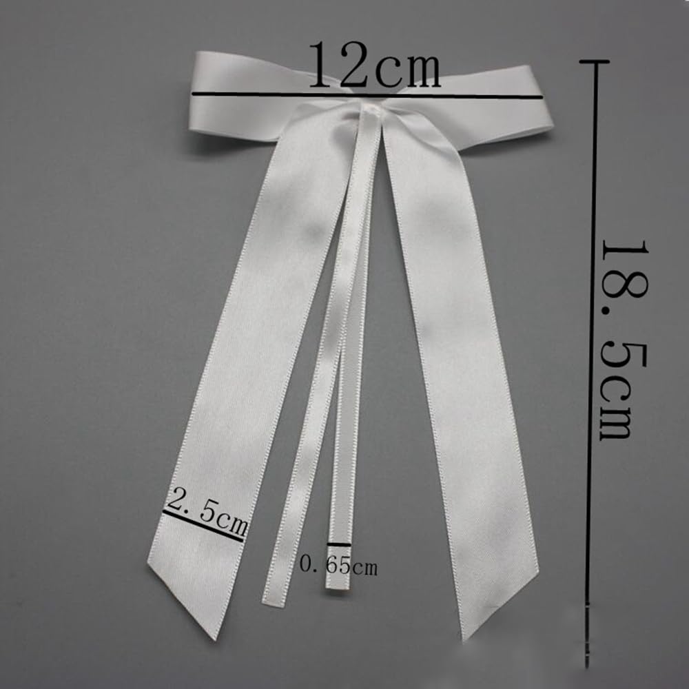 Fiocchi per auto, fatti a mano, nastro di raso per auto, per matrimoni, matrimoni, feste, 12 x 18 cm, bianco, 200 pezzi
