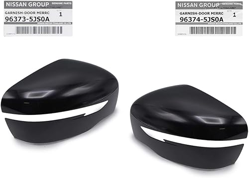 Miniatura 2 de Nonstops Par de cubierta de espejo lateral negro genuino para Nissan Np300 Navara D23 2015 2019