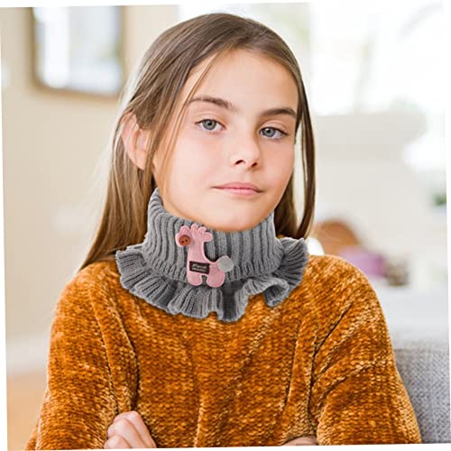 Bufanda infantil cuello chicos chicas bufanda de punto para bebe gris 3