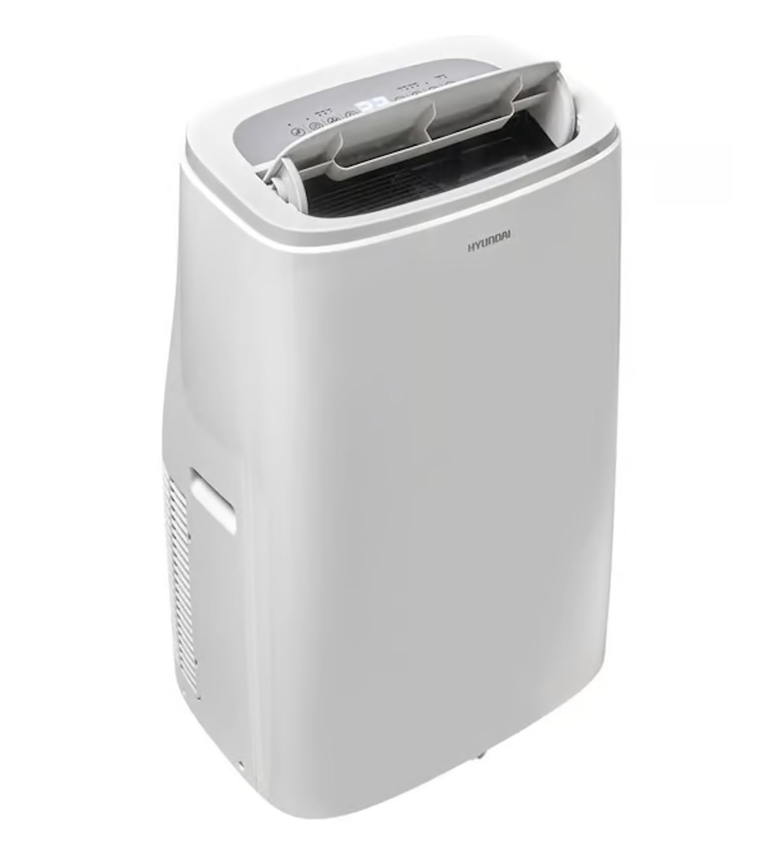 Hyundai, Climatiseur Mobile 14000 BTU Réversible Chaud Froid Classe A - Blanc, Système Auto-Évaporation, Silencieux ≤65dB, Télécommande, 24h Minuterie, 20-28m², 2 ans Garantie