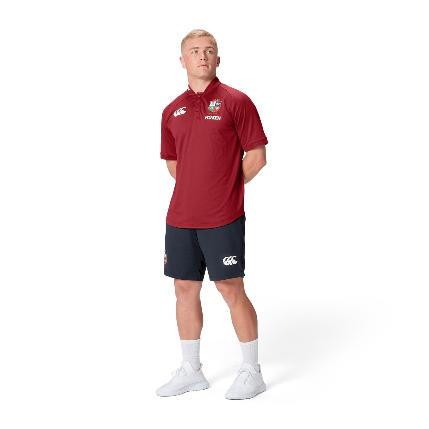 Canterbury Męska koszulka polo, brytyjskie i irlandzkie lwy, czerwona dalia, 3XL