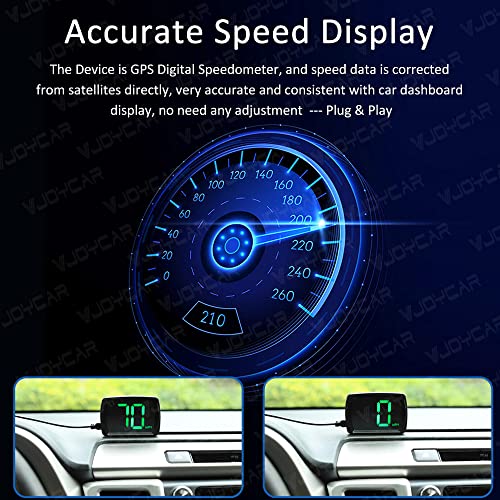 Vjoycar G20 New Speedometer Hud Gps Digital Speed Meter Mph Speedo Head Up Display thumb #3