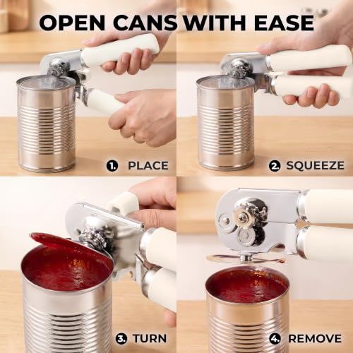 Image of Zulay Kitchen Stainless Steel Swing Open Manual Can Opener Comfortable Grip