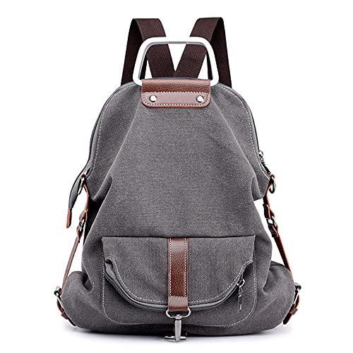 Sac à bandoulière en toile gris vintage taille M pour femme au quotidien