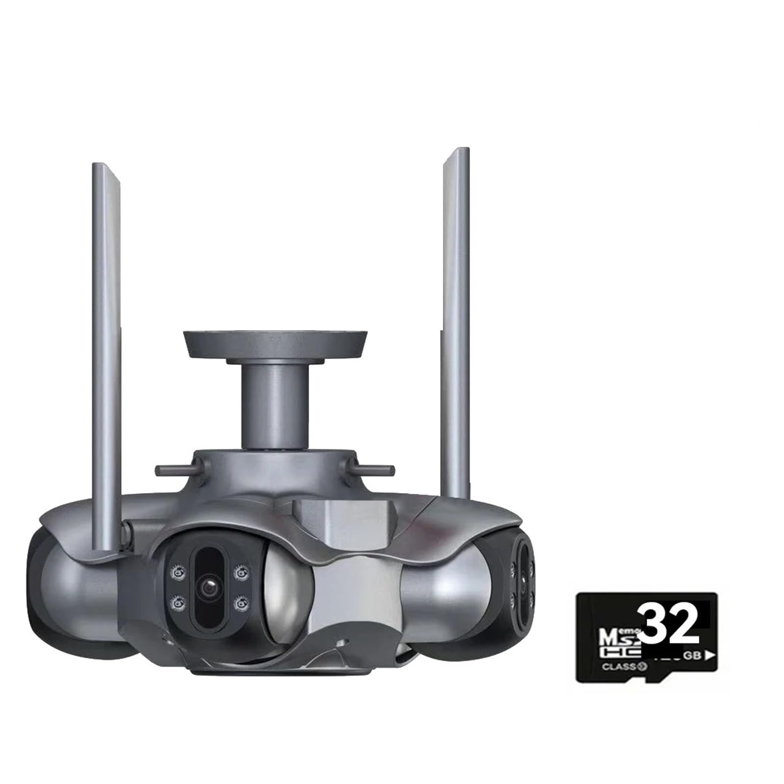 Oshpmbdlyfj Au Plug 25Mp Five Screen Wifi Camera Five Lens Cctv Ip Cam 10K 20Mp Security Ip Camera Video Surveillance 720° Ptz Home Security Cam(,20Mp Wifi Add 32G)