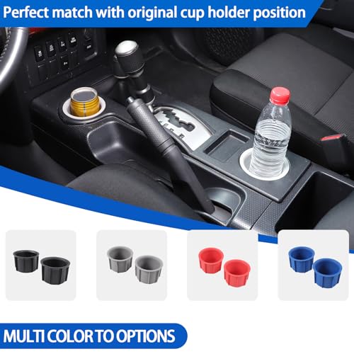 Portavasos para Toyota FJ Cruiser 2007-2021 2Pzs Gris miniatura 5