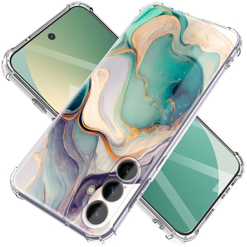 CLATUK for Samsung Galaxy S25 FE Case 5G 6.7", [10FT Military Grade Drop Test] Marble Planet Soft Slim TPU Protective Shockproof Phone Case Cover (Alpine Lake) - image 1