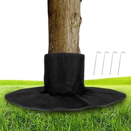 WIYETY Protección de invierno para raíces de palmeras: cubierta protectora de raíces de plantas de tela no tejida con 4 anclajes, cubierta protectora de raíz de árbol, protección contra el frío para