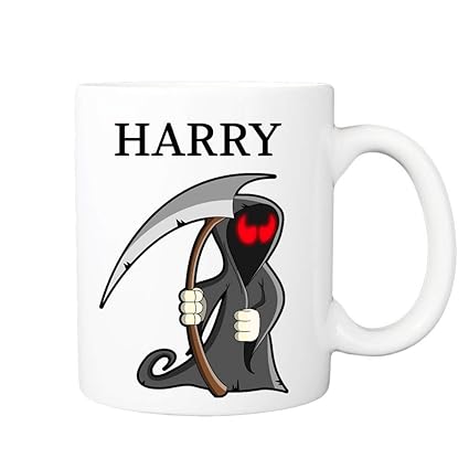 Pickhut Death Grim Reaper Halloween Mug Unique Novelty Gift for Friends, Brother, Sister, Mum, Dad, Family Members, Love Ones, Birthday (Death Grim Reaper)