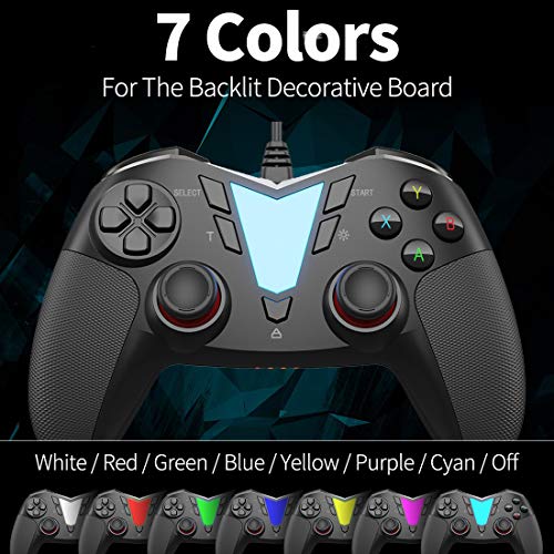 PC Steam Game Controller, IFYOO ONE Pro Wired USB Gaming Gamepad Joystick Compatible with Computer/Laptop(Windows 10/8/7/XP), Android(Phone/Tablet/TV/Box), PS3 - [Black] - Thumbnail 3