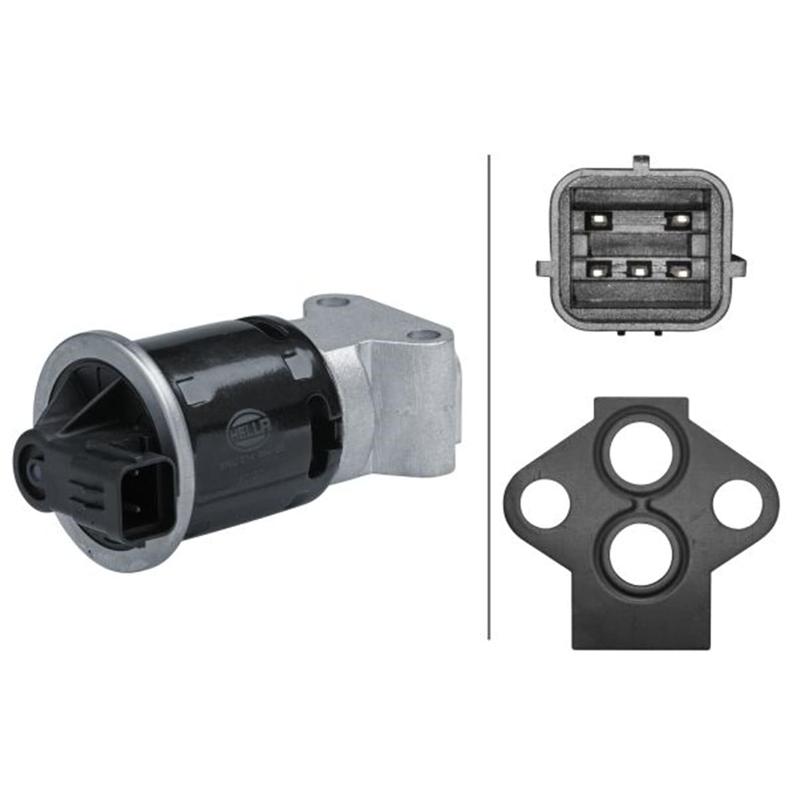 HELLA 6NU 014 864-601 Valvola ricircolo gas scarico-EGR, elettrico, con guarnizione | Compatibile con: GM KOREA MATIZ
