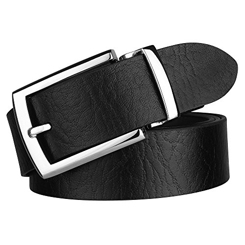 Image of ZORO formal /casual black genuine leather belts for mens- 1 year guarantee, Gift for gents