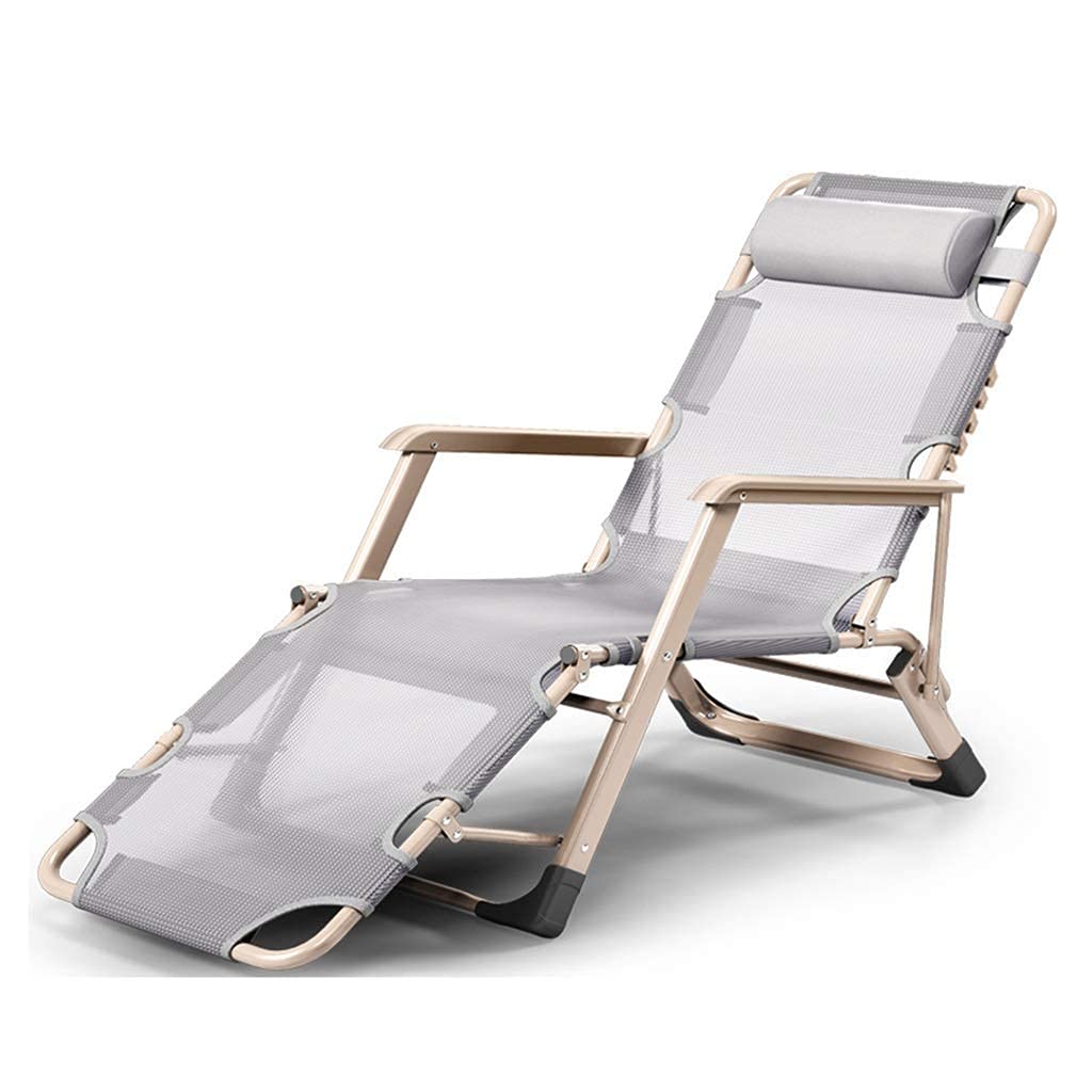 Chaise de Plage pliante et transat de jardin inclinable grand confort