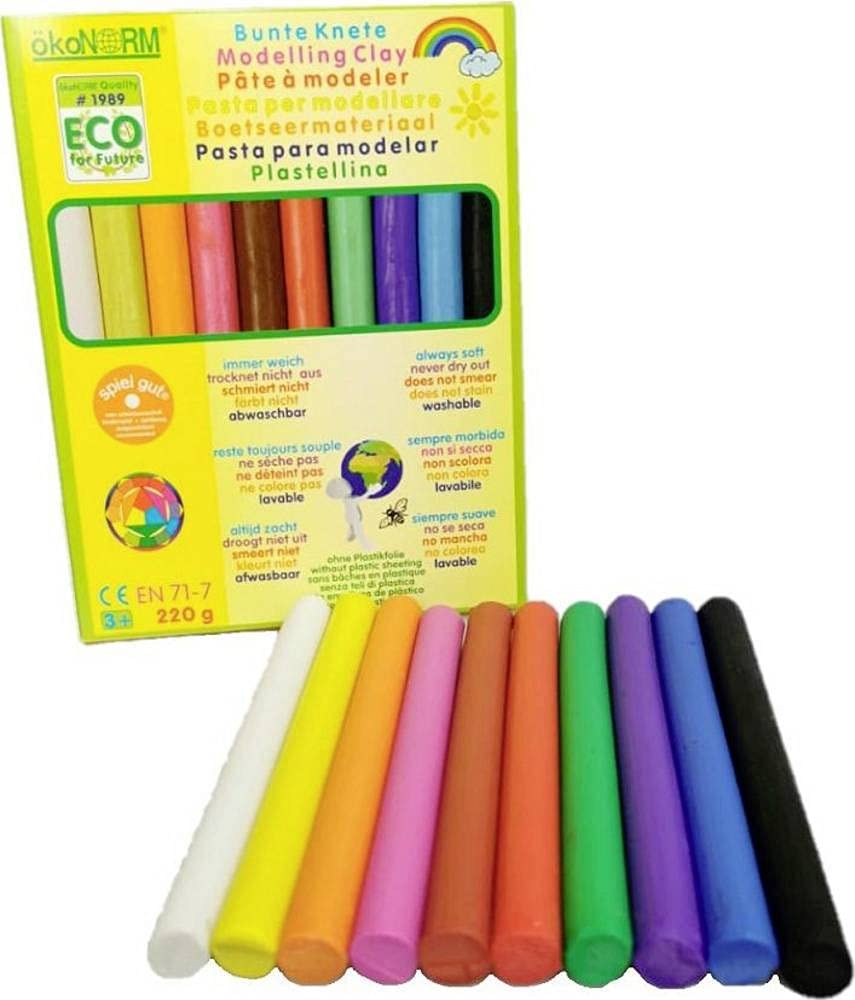 Coffret de pâte à modeler 10 couleurs - 220 g