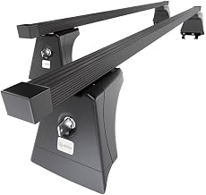 Mossa - Steel Roof Bars Compatible with Vauxhall Meriva B MPV (2010-2017) - Black Roof Rack Bars - Mounting Points