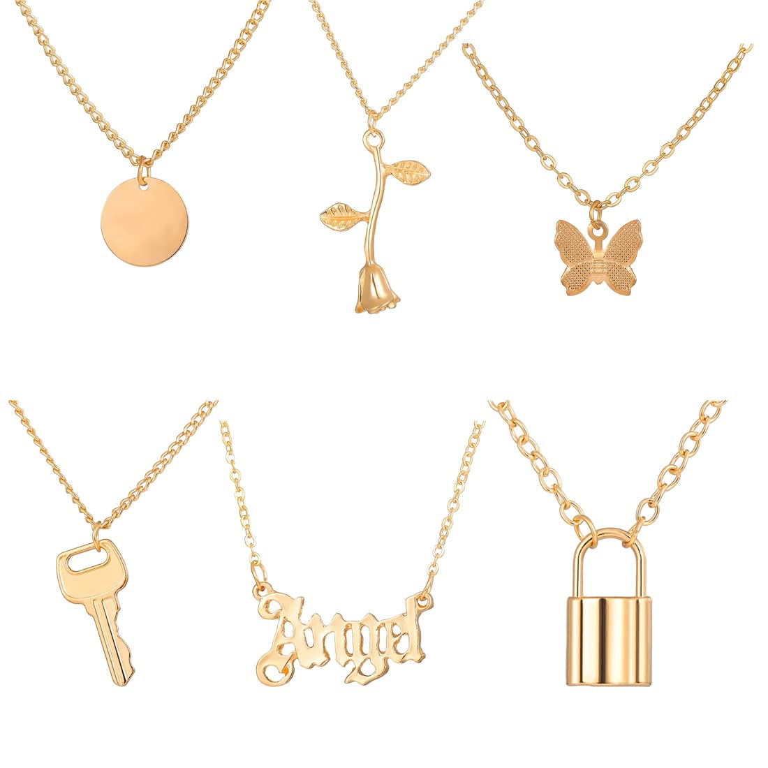 Jewels Galaxy Womens Gold Plated Gold-Toned Necklace Combo of 6 (JG-PC-NCK-22141) (B09PRMRY3X) Amazon Price History, Amazon Price Tracker