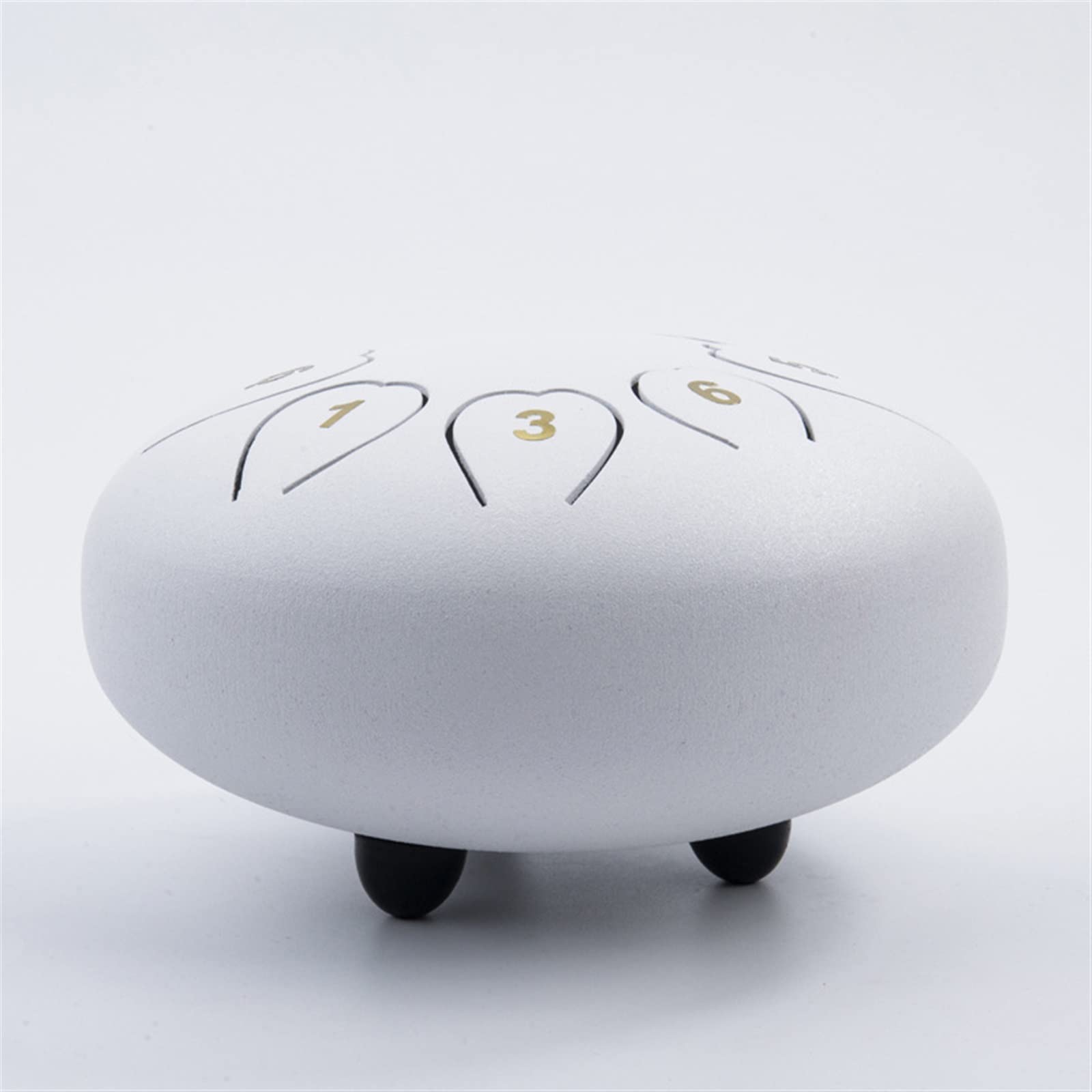 Bęben Językowy 8 Nut 6 Cali Stalowy Bęben Język Bęben Deszczowy Na Zewnątrz Z Książka Muzyczna, Naklejki, Malety, Torba Instrument Perkusyjny(White)