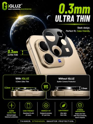 Image of iGluzCompatible with Vivo V70 / Vivo V70 Elite Camera Lens Protector (1 Pack) | Premium 9H Tempered Glass Camera Guard | Ultra Clear HD | Scratch Resistant | Case Friendly Fit | Bubble Free Easy Installation