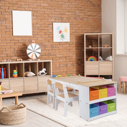 Milliard-2-in-1-Kids-Art-Table-and-Art-Easel-Table-and-Chair-Set-Toddler-Craft-and-Play-Wood-Activity-Table-with-Storage-Bins-and-Paper-Roll Milliard 2 in 1 Kids Art Table and Art Easel Table and Chair Set Toddler Craft and Play Wood Activity Table with Storage Bins and Paper Roll