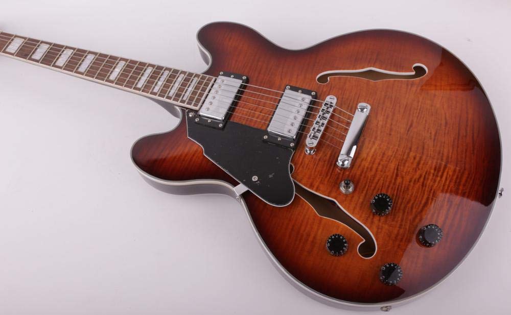 Jazz Hollow F-Hole Chitarra Elettrica - Chitarra acustica con corde in acciaio per musicisti