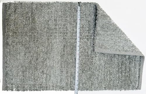 Image of House2Home Feather Cotton Blend Door Mat | 2Pc. Combo | 50x80cm | Side Binding - Available in 8 Colors (Cloud Gray)