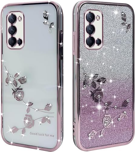 XINYEXIN Coque Pour Oppo A17, Fleurs Motif 3D Lovely Florales