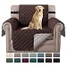 H.VERSAILTEX Reversible Chair Cover for Dogs Pet Sofa Protector Chair Slipcover 2" Thick Straps Slip-Resistant Chair Protector Soft Quilted Cotton Alike Seat Width Up to 21" (Chair, Brown/Beige)