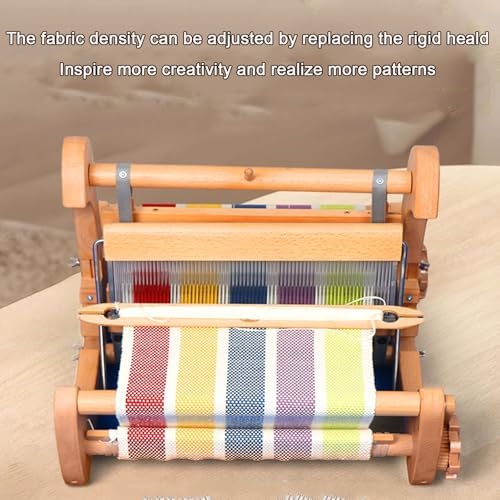 Webstuhl-Set, 300 mm, Holz, Handwebstuhl für DIY-Projekte, ideal zum Erstellen von Untersetzern, Platzsets, Tischläufer und Stofftaschen