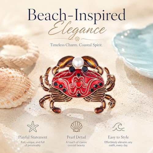 Image of Animal Brooch for Women Zirconia Rhinestone Abalone Shell Animal Lapel Pin Christmas Birthday Holiday Gift for Wife Mother Girlfriend Daughter