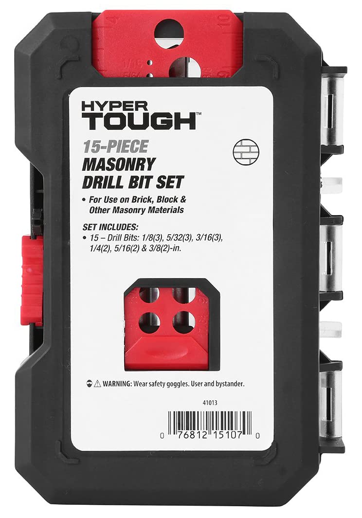 ARTUドリルビット15ピースセット Amazon | Hyper Tough 15ピース 石工ドリル ビットセット 1/8 5/32 3