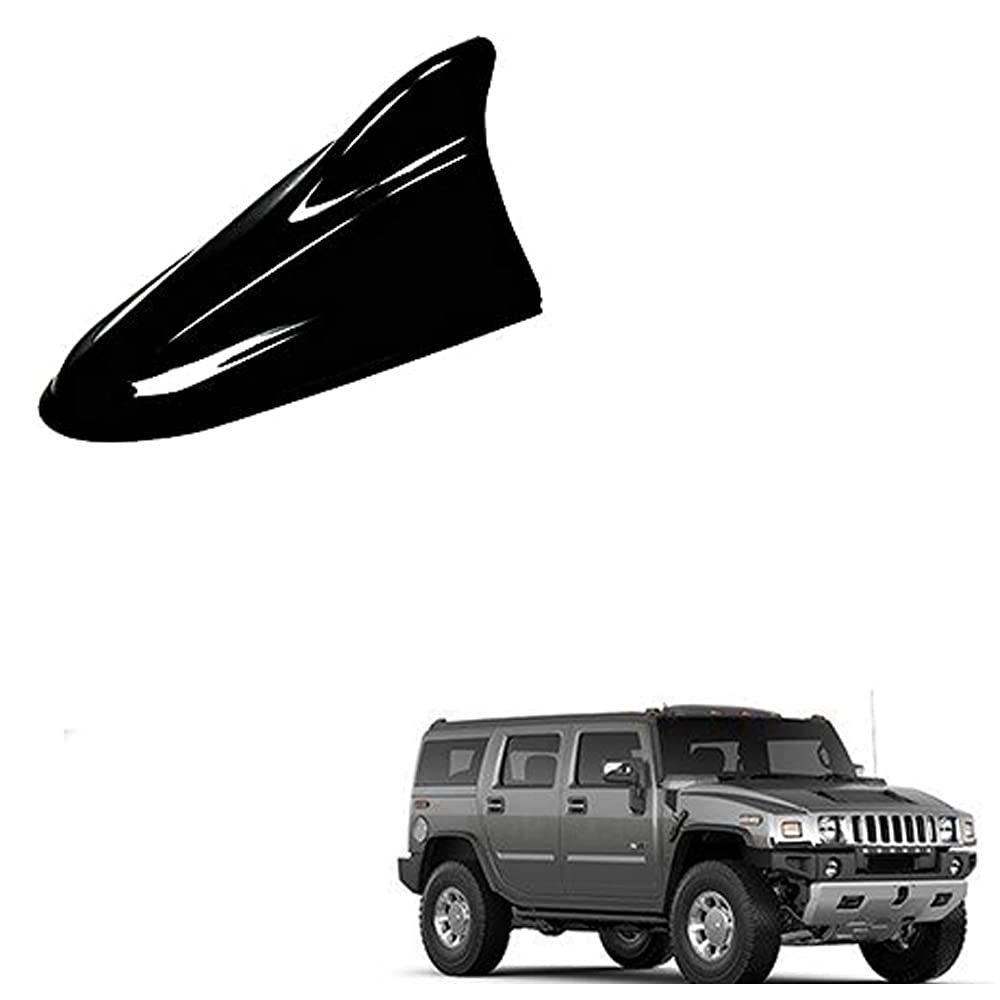 Universal Hub Shark Fin Antenna Universal Replacement Car Antenna Roof Aerial Waterproof Rubber Ring AM/FM Radio Signal Compatible for Hummer-H2