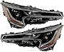 AutoModed Headlights Headlamps Assembly with LED DRL Replaces 8112002S30 8115002S30 Compatible with 2020 2021 Corolla L LE | Black Housing Clear Lens | Left Right Driver Passenger 2pcs | by AutoModed