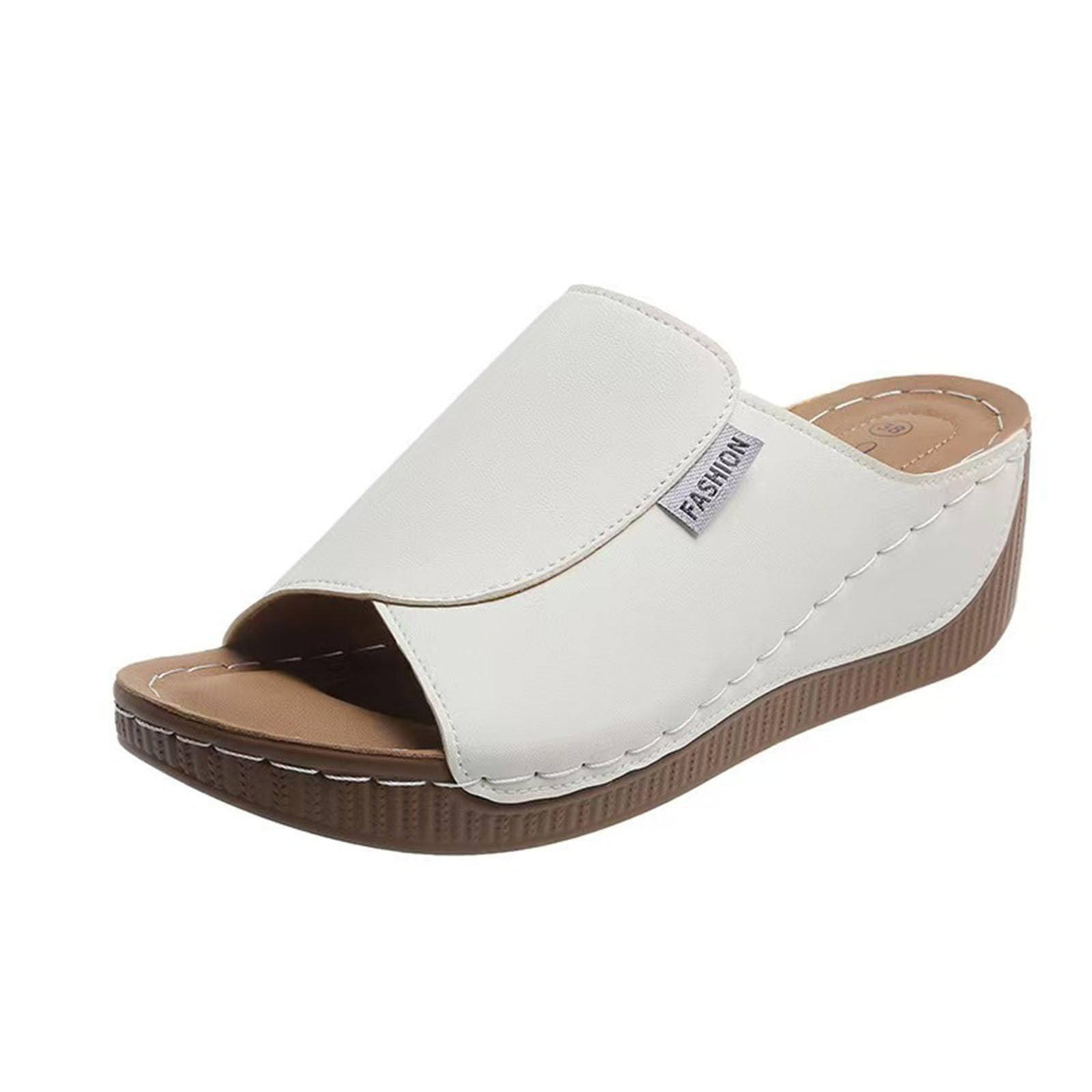 Ciabatte Donna Estive - Ladie Fashion Solid Color Exposed Toe Thick Sole Casual Sandal and Slipper Ciabatte Donna Mare Ortopediche Sandali Sabot Estivi Mare Antiscivolo