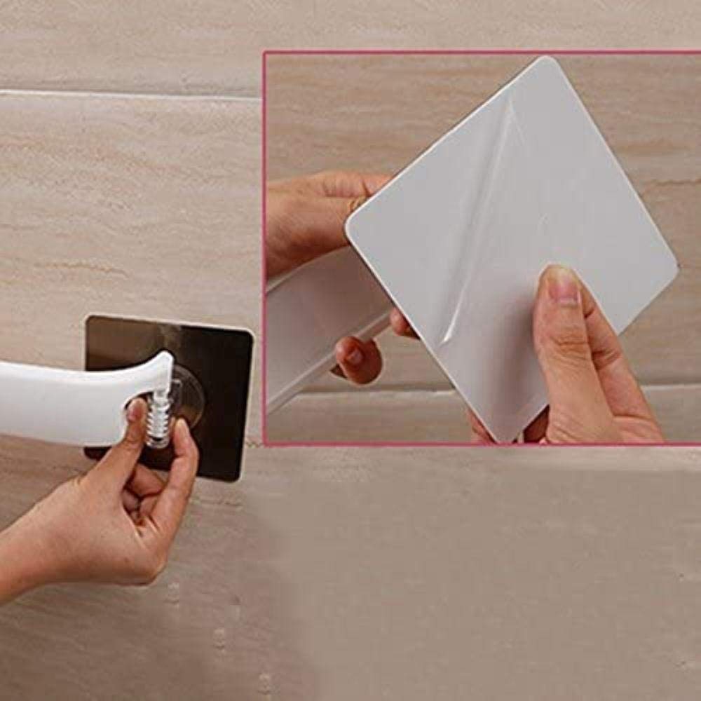 Stendino Portasciugamani Portasciugamani da bagno Ventosa Cucina Senza cuciture in plastica Lavaggio gratuito Portasciugamani ad angolo 38 * 9,5 * 9,5 cm Appendiabiti a torre Anello a mano Decorazione