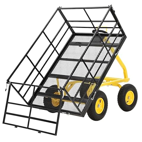 Garvee 1500 LB Garden Dump Cart, Heavy Duty Metal Wagon Yard Trailer — $189.99 (17% off)