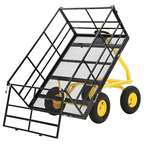 1500 Lb Mesh Steel Dump Cart