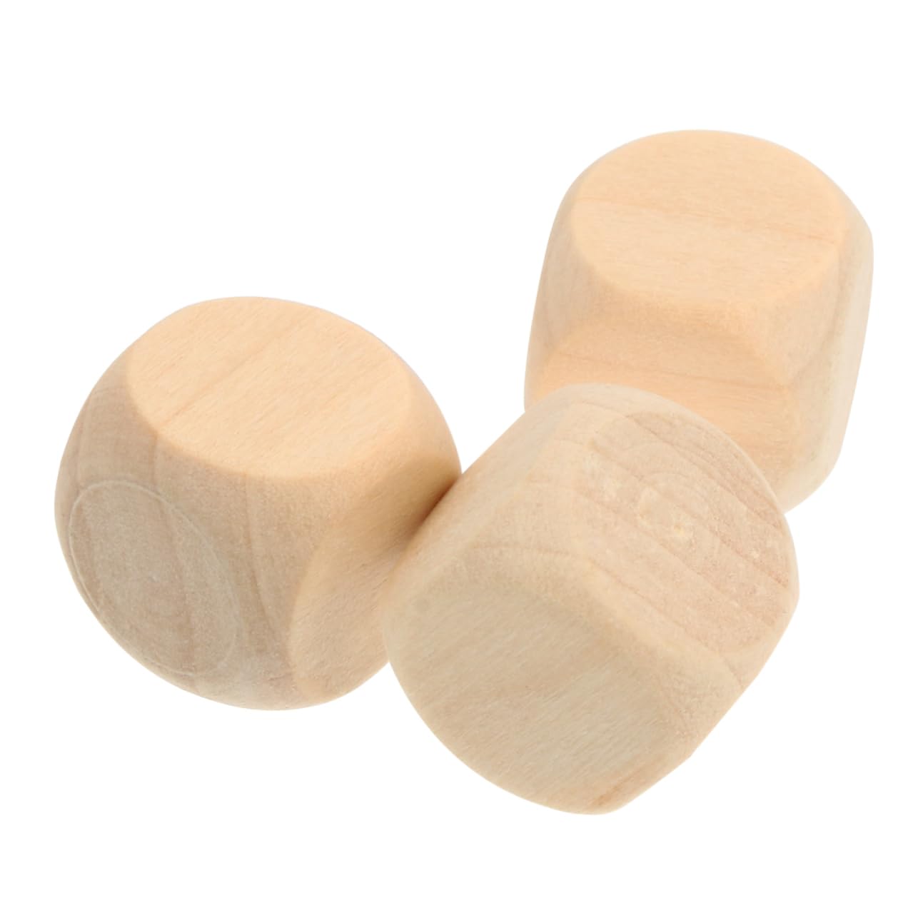 Dados de Madera en Blanco de 18mm, Cubos de Seis Caras | 500 Piezas Beige, Superficie Lisa para Pintar, Manualidades y Adornos de Boda