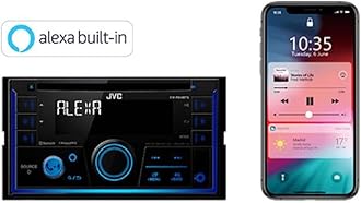 JVC KW-R940BTS Bluetooth Car Stereo Receiver with USB Port – LCD Display - AM/FM Radio - MP3 Player - Double DIN – 13-Band EQ (Black)